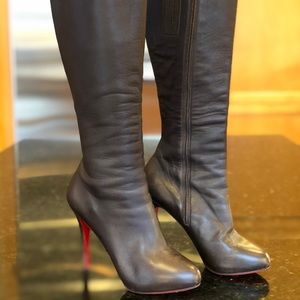 Christian Louboutin brown knee length boots 39.5